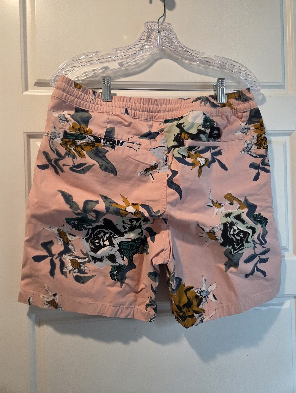 Vans Men Pink Floral Drawstring Shorts Small Nwt - Picture 4 of 6